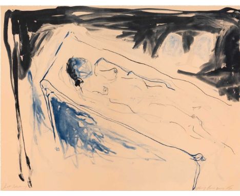 Tracey Emin (British 1963-), 'Just Waiting', 2023, lithograph in colours on 400gsm Somerset Velvet Warm White paper, signed, 