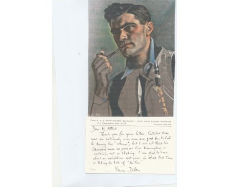 WW2 Unusual ephemera item, Group Captain Francis David Scott-Malden DSO DFC* 611 &amp; 603 Squadrons Battle of Britain. On pe
