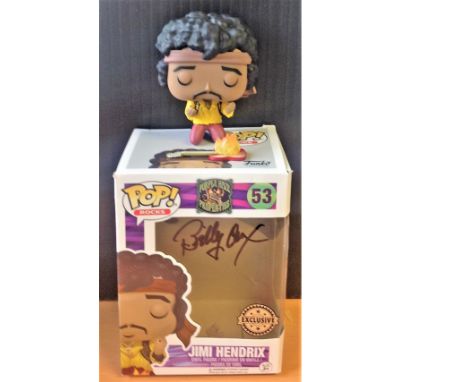 Jimmy Hendrix super-sized vinyl figure signed on the original box by bassist Billy Cox. William "Billy" Cox (born October 16,
