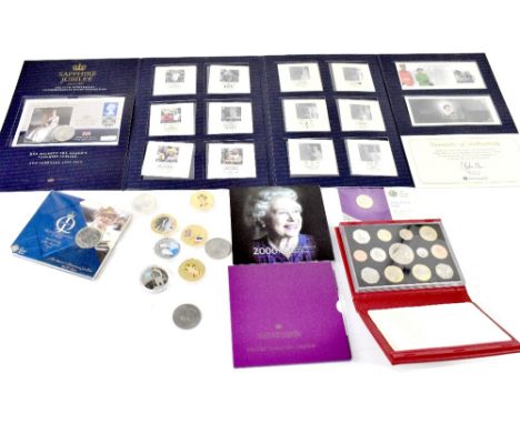 A large collection of various first day covers and stamp books to include Queen Elizabeth II Sapphire Jubilee stamp collectio