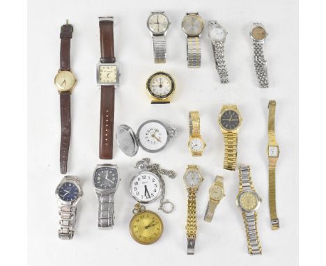 A quantity of ladies' and gentlemen's fashion wristwatches to include Sekonda, Pulsar, Citizen, Ben Sherman, etc, a miniature