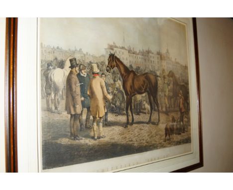 After Samuel Allen.  'Smithfield Used Up', hand coloured lithograph, published by Read & Co London, circa 1855, 53cm x 70.5cm