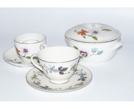 Various part tea services, to include Royal Worcester Astley pattern, to include dish, 20cm dia., cups, saucers etc., each pi