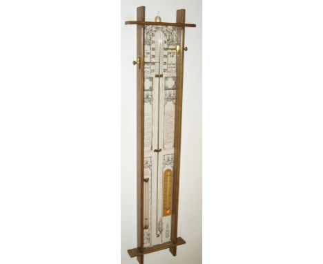 A 20thC Admiral Fitzroy's barometer, 105cm high.