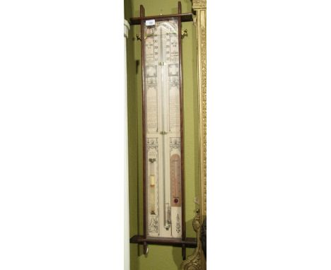 A 20thC Admiral Fitzroy's barometer, 105cm high.