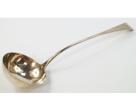 A George III silver soup ladle, initial engraved, Thomas & William Chawner, London, 5.04oz.