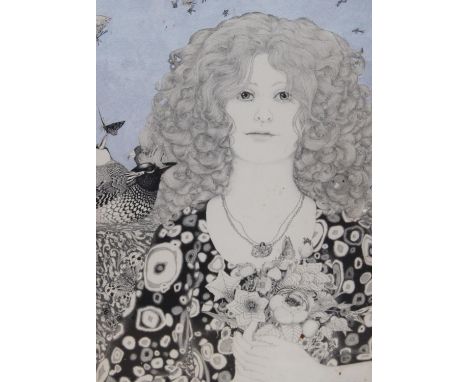 Birgitte Hendil (Danish, b. 1944) Judy's Music (inspired by the music of Judy Collins) Lithograph, 52cm x 37cm.&nbsp; ARR Lab