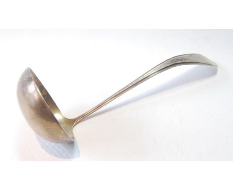 Dutch silver soup ladle with moulded stem, 200g or 6oz. 