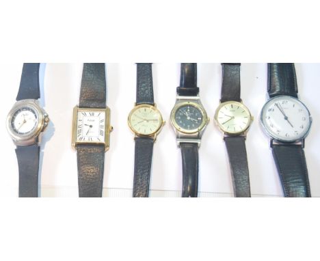Longines lady's watch, two Pulsar watches, and International Watch Company watch and another, all quartz, and a Timex gent's 