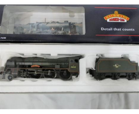 Bachmann Branch Line - an OO gauge 4-6-0 locomotive and tender, Rebuilt Scot, op no 46162 'Queens Westminster Rifleman' BR gr