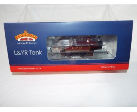 Bachmann Branch-Line - an OO scale model L &amp; YR Tank locomotive 2-4-2T, 6 DCC,  op no 10713 LMS crimson livery, # 31-168,