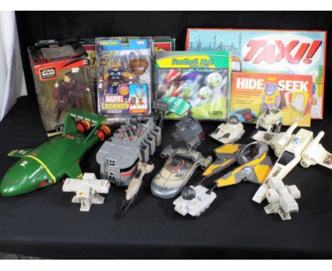 Kenner, Hasbro, Newline Productions and others - Approx 12 Star Wars vehicles by Kenner and Hasbro, with a collection of toys