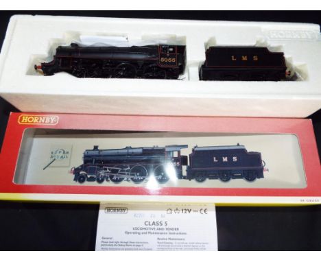 Hornby - an OO scale model locomotive 4-6-0 class 5P5F op no 5055, LMS livery, super detail, appears nm om in original window