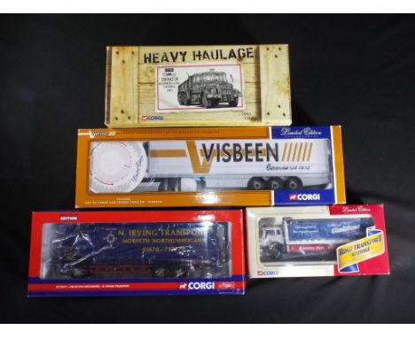 Corgi - 4 boxed 1:50 scale diecast model trucks. Lot includes, 12304 Heavy Haulage Scammell Contractor - Willaim Booth, CC135