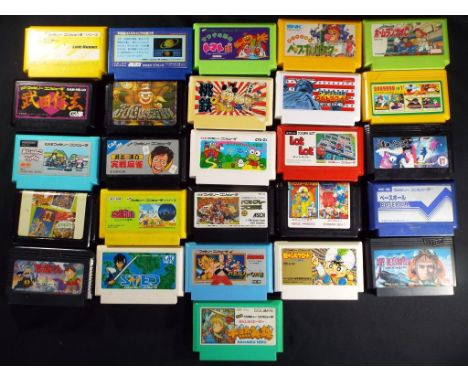 Nintendo - 26 Japanese Unboxed Vintage Nintendo Famicom games. Lot includes, Lode Runner - Hudson Soft 1984, Baseball - Audio