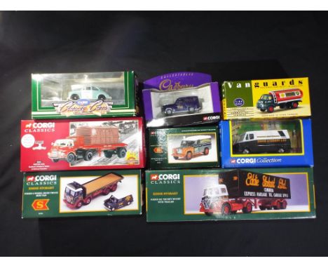 Corgi, Vanguards - Eight boxed diecast model vehicles by Corgi in various scales. Lot includes, 31701 Eddie Stobart Foden 8 W