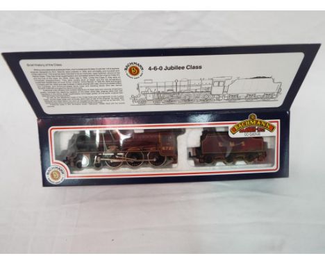 Bachmann - an OO scale model locomotive 4-6-0 Jubilee Class op no 5721 'Impregnable', maroon LMS livery, # 31-154, with tende