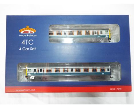 Bachmann - an OO gauge 4TC four-car set, class 491 (4TC) unit 404, BR blue and grey, 21 DCC # 32-641Z, appears mint in origin