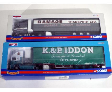 Diecast - two Corgi 1:50 scale trucks in original boxes comprising CC11912 and CC13217 models appear to be in nm to m conditi