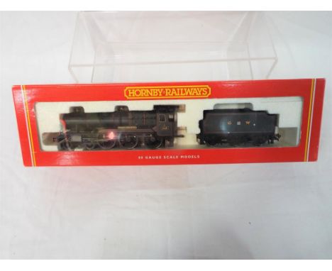 Hornby - an OO scale model 4-6-0 County Class locomotive and tender, 'County of Worcester' op no 1029, GWR green livery # R 2