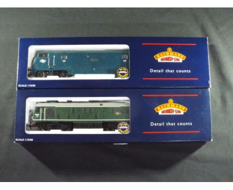 Model Railways - Bachmann OO gauge - two diesel locomotives comprising a Class 24 #32-426 and a Class 42 Warship #32-054, loc