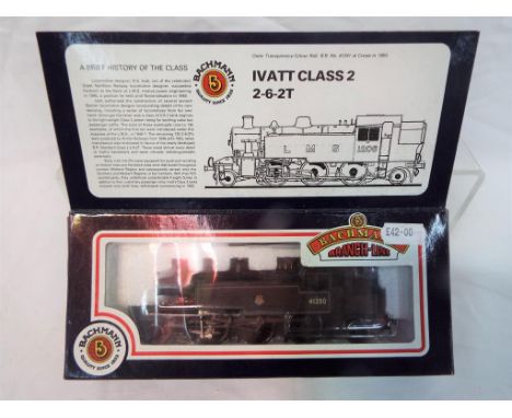 Bachmann Branch-Line - an OO scale model tank locomotive 2-6-2T, op no 41250, BR black lined livery, Ivatt class 2, # 31-451A