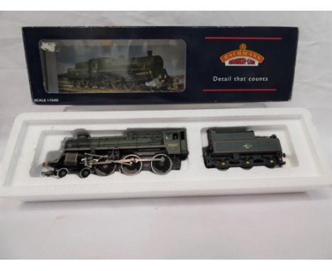 Bachmann Branch Line - an OO gauge 4-6-0 locomotive and tender, Standard 4MT class, op no 75003 BR green livery, double chimn