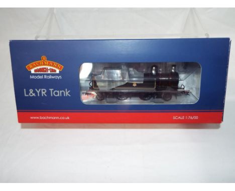 Bachmann Branch-Line - an OO scale model L &amp; YR Tank locomotive 2-4-2T, 6 DCC,  op no 50636 BR black livery, # 31-166, ap