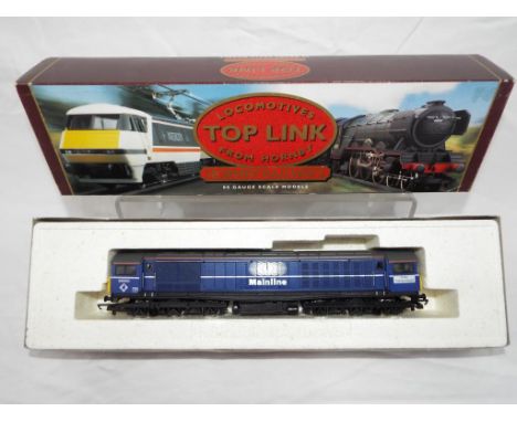 Hornby Top Link - an OO scale model Co-Co class 58 diesel electric locomotive, Mainline blue livery, op no 58050  # R 358, ap