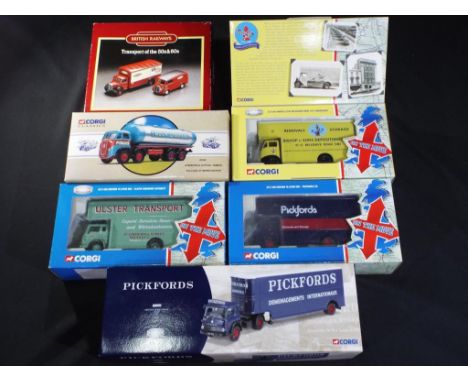 Corgi - Six boxed diecast model vehicles in various scales. lot includes, CC11408 Bedford TK Luton Van - Ulster Transport Aut
