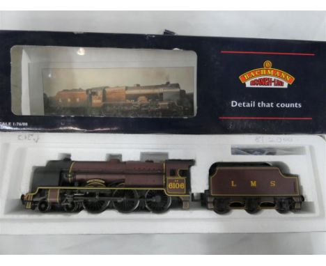 Bachmann Branch Line - an OO gauge Royal Scot 4-6-0 locomotive and tender op no 6106 'Gordon Highlander' LMS maroon livery # 