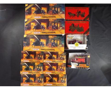 Matchbox Collectibles, MOY - 13 boxed diecast Fire Appliances by Matchbox Collectibles and Matchbox Models of Yesteryear. Lot