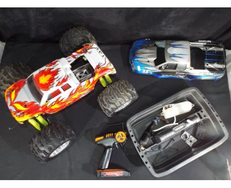 RC Nitro Car - A 1:8th scale 4WD Monster Truck RC Nitro - glow stick, big block. Items comes with spare shell, some parts, ac