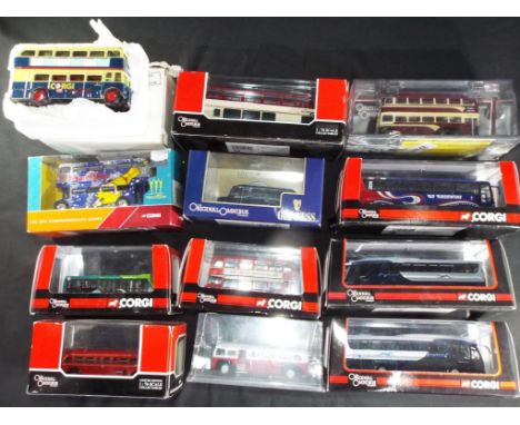 Corgi, Corgi Original Omnibus - 12 boxed diecast model buses predominately 1:76 scale. Lot includes, 43706 AEC 6641T Trolleyb