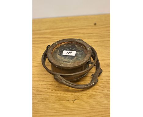BRASS MARINE COMPASS IN GIMBLE 