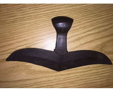 KOND TABAR WAR AXE CIRCA 1800, ORISSA, EASTERN INDIA, ALSO KNOWN AS BULLOVA AXE (SIGNS OF ENGRAVING) 