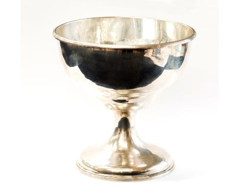 An Irish George III provincial bowl, ogee-shaped the plain bowl, the rim and circular foot with reeded decoration, Joseph Gib