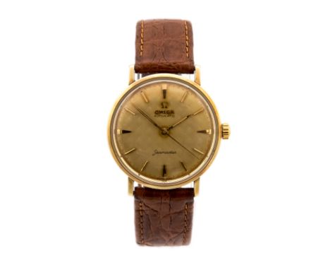 Omega, a circa 1960's gentleman's Omega Automatic Seamaster wristwatch, 3.5cm circular dial with baton numerals, tan leather 