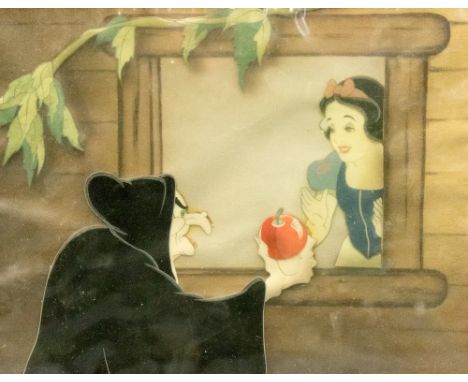 Walt Disney original hand-painted colour animation cel used in the production of 'Snow White and the Seven Dwarfs' (Disney's 