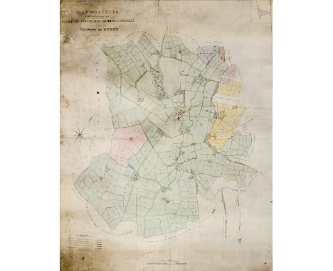 Derbyshire & Norfolk interest: A unique 19th-century manuscript estate plan relating to the Coke family of Longford Hall and 