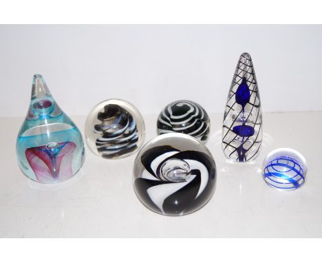 Selkirk glass fully signed 1998 together with three Caithness  paperweights