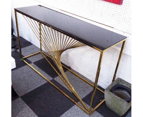 CONSOLE TABLE, 1960's Italian style Helix design, 80cm H x 140cm W x 40cm D. 