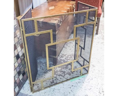 FIRE SCREEN, French Art Deco style gilt finish, 84cm H.