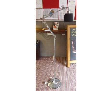 FRANDSEN LIGHTING FLOOR LAMP, with articulating arm, 178cm at tallest.