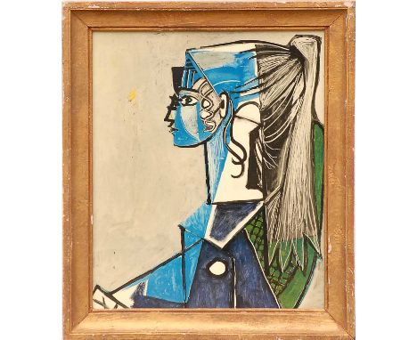 PABLO PICASSO 'Sylvette', offset lithograph, 53cm x 45cm, framed and glazed.