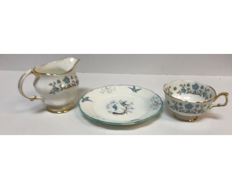 Two boxes of assorted sundry china and glass to include Grosvenor china part tea service, a collection of "Nangkin" pattern p