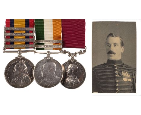 * Boer War. A group of three to Gunner F.C Heming, Royal Horse Artillery Queen's South Africa 1899-1902, four clasps, Relief 