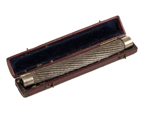 * The First Atlantic Cable. A souvenir section of cable c.1858, the intricate circular steel wire cable with white metal coll