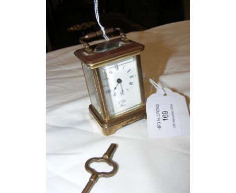 A miniature French carriage clock - 6cms high
