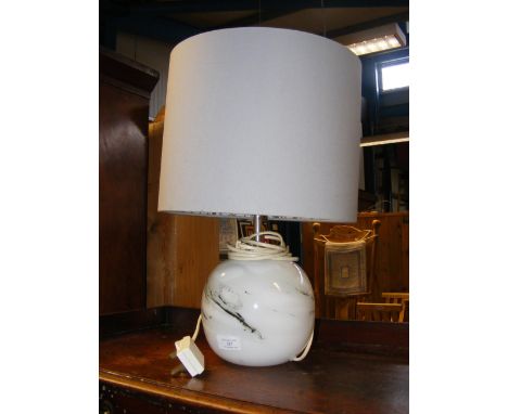 A Holmegaard Sakura contemporary table lamp with glass base 